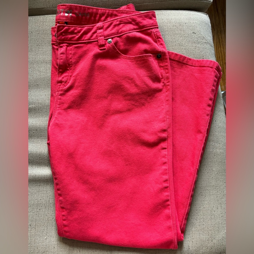 Apt 9 Pink Denim Straight Leg Capri Pants - Size 12